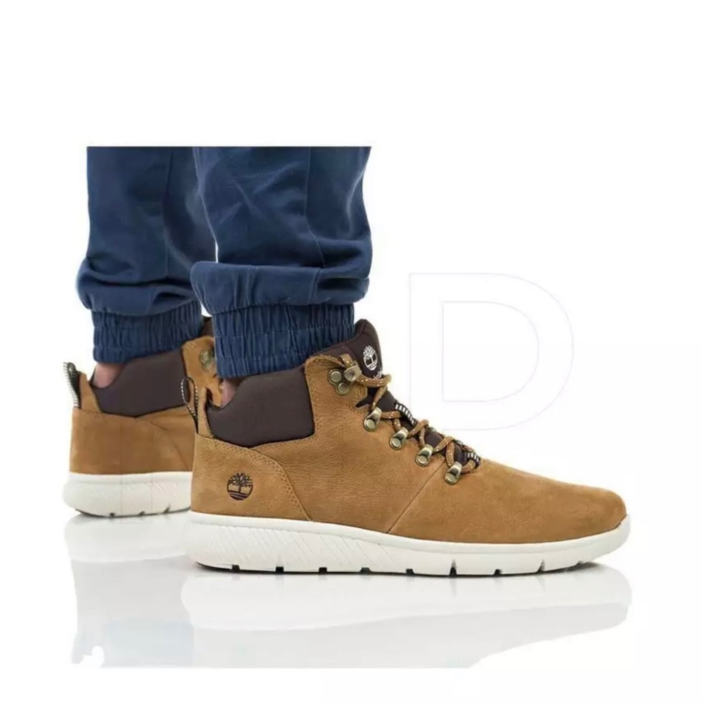 TIMBERLAND MEN'S BOLTERO MEDIUM HIKER WHEAT WANDERER NUBUCK A1R1V - Picture 2 of 6